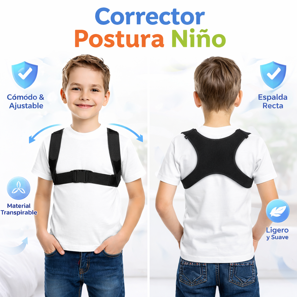 Corrector de Postura para Niños – Espalda Recta y Cómoda